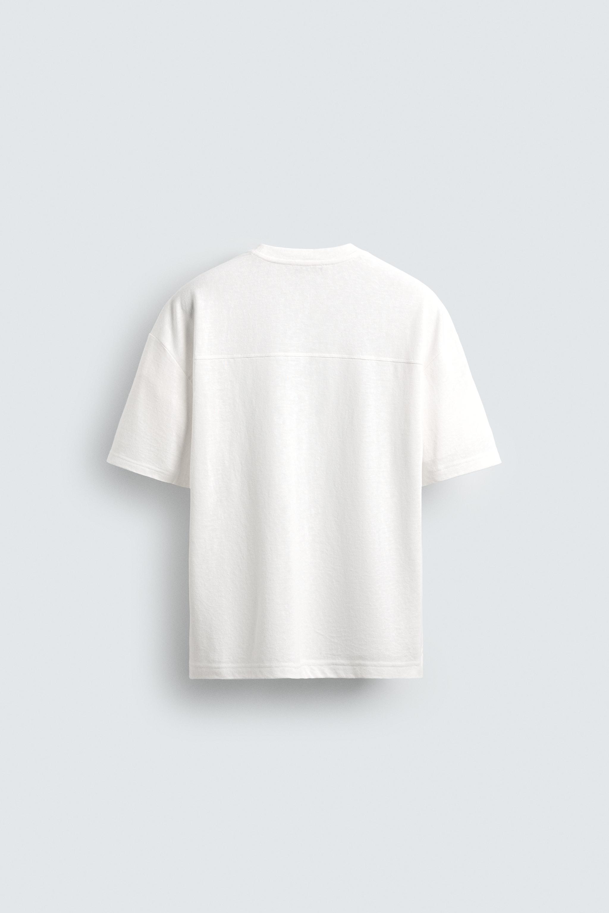 RELAXED FIT EMBROIDERED TEXT T-SHIRT